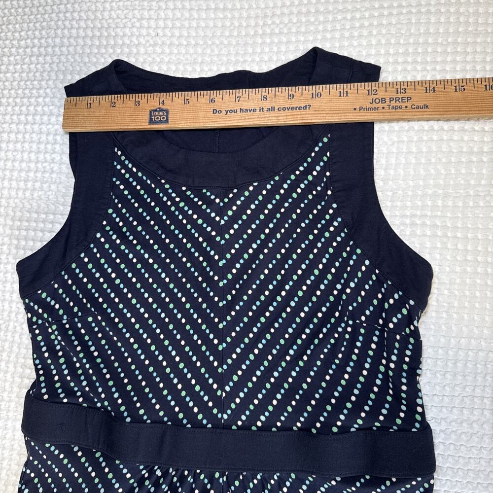 Lands End Maxi Dress Womens S/P Navy Colorful Polka Dot Sleeveless Comfort EUC - Picture 4 of 13